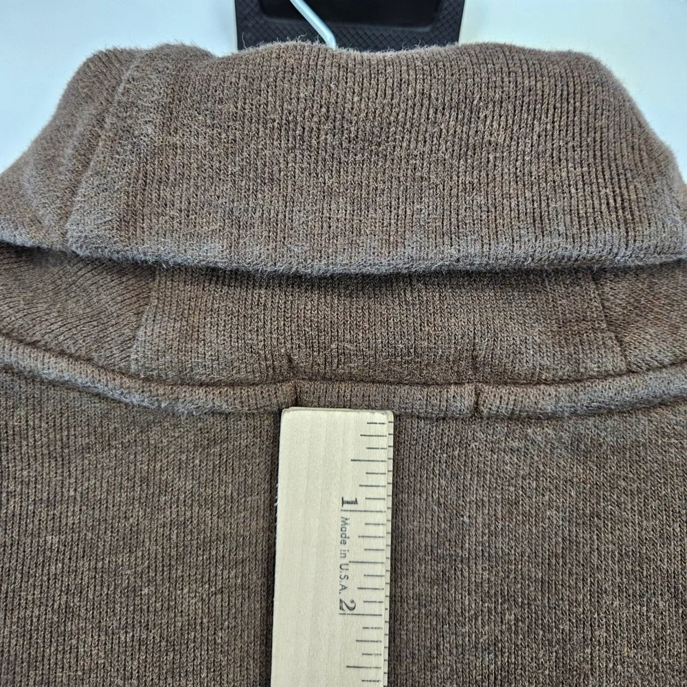 Polo Ralph Lauren Sweater Mens 4XB Shawl Collar Brown Elbow Patches Casual